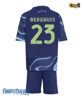 Ajax Steven Berghuis #23 Echipament de Fotbal Replică 2025-26 Copii Deplasare (+ Șorturi)